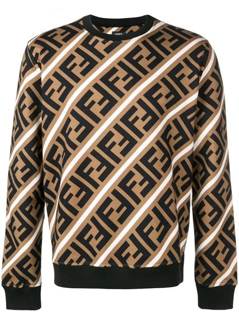 fendi printed ff logo sweatshirt|Fendi sweatshirt vintage.